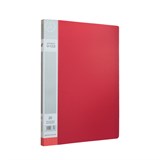Папка с  20  файлами , А4,  0,55мм : Красный
